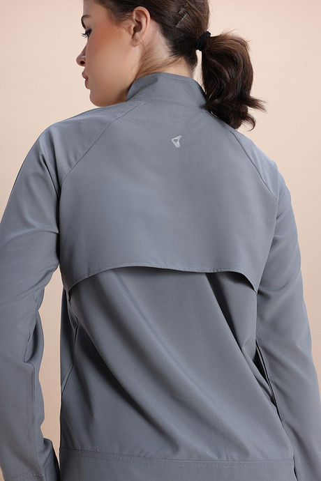 Zelocity Quick Dry Relaxed Fit Gym & Training Jacket - Foggy Grey — image 7
